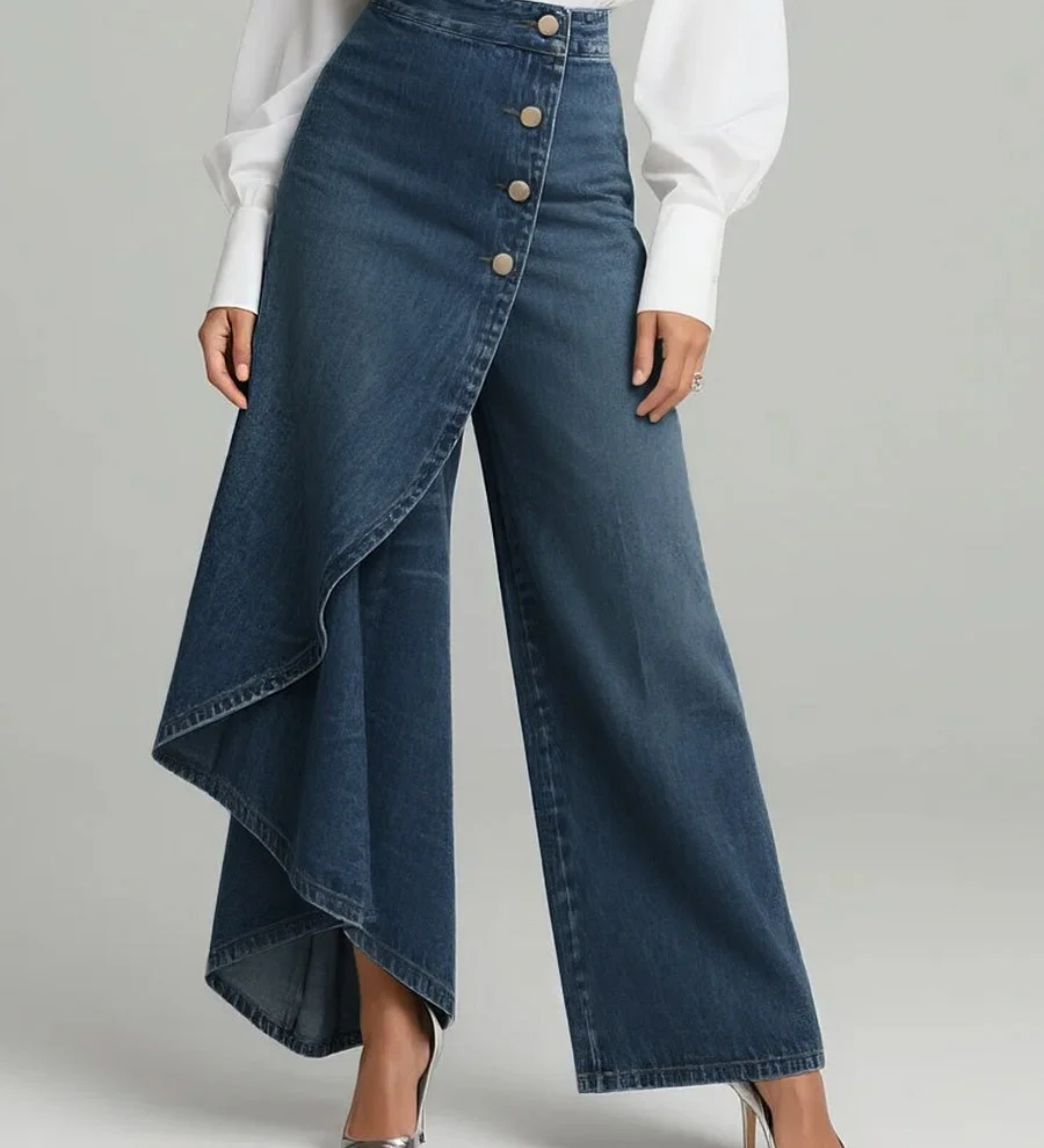Audrey™ | Pantaloni din denim cu nod