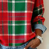 Erica – Hanorac din flanel pentru femei cu detalii din denim