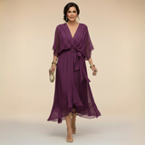 Monica - Rochie din chiffon cu decolteu în V