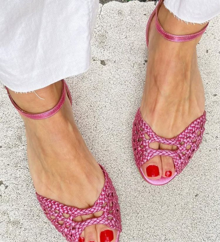 Isadora™ | Sandale Împletite Aurii