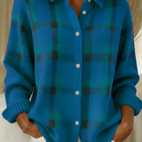 Anca – Cardigan cu Model În Carouri din Tricot Moale