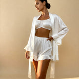 Pijamale satin 3 piese Angie