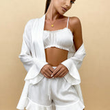 Pijamale satin 3 piese Angie