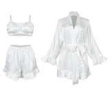 Pijamale satin 3 piese Angie