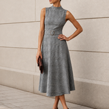 Adriana | Rochie maxi cu guler înalt