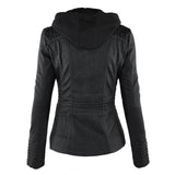 Tatiana | Jachetă Stil Motociclist cu Aspect de Piele