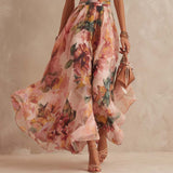 Aurora | Rochie florală asimetrică