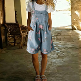 Judy™ | Salopetă din denim vintage cu flori
