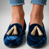 Anna - Mocasini Clasici cu Pomponeți
