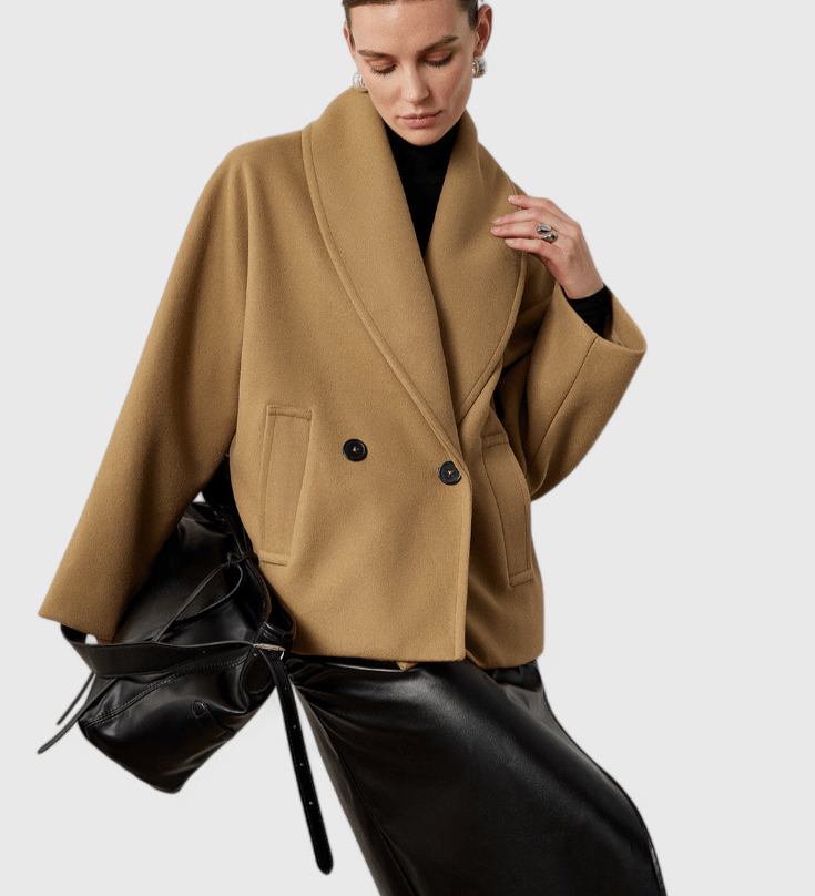 Helena | Palton cu aspect tweed