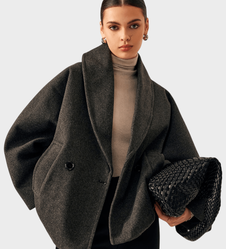 Helena | Palton cu aspect tweed
