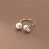 Inel Elegant cu Trio de Perle
