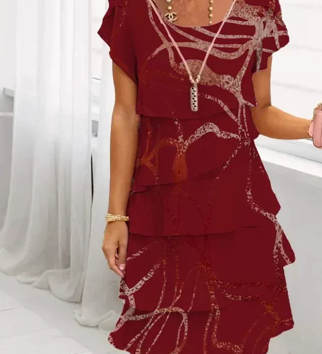 Monica - Rochie Elegantă cu Volane