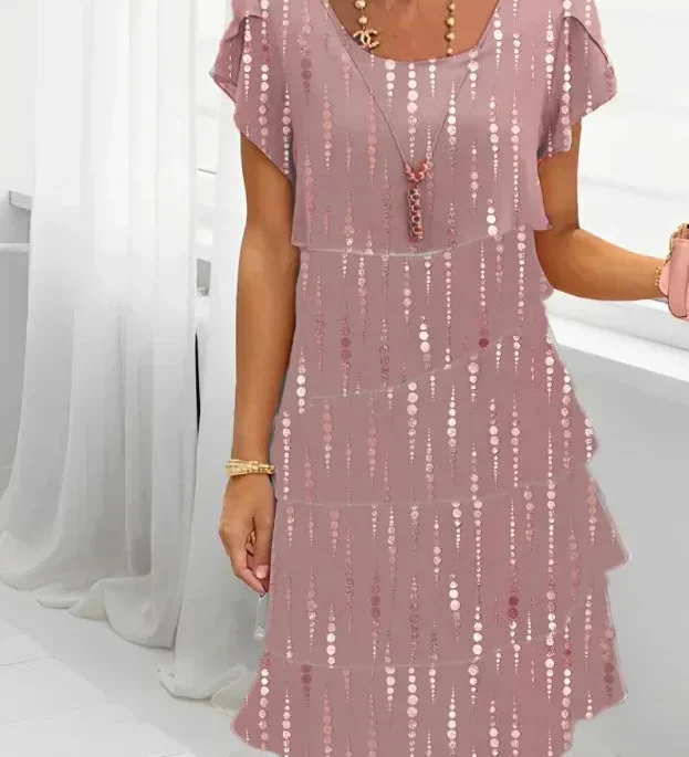 Victoria - Rochie elegantă cu dungi