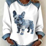Anca – Pulover Patchwork Cățeluș