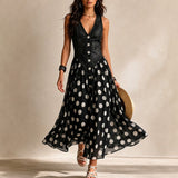 Bianca | Rochie Midi din Chiffon cu Puncte