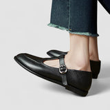 Amélie | Pantofi mary jane cu motive brogue și toc mic