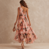 Aurora | Rochie florală asimetrică