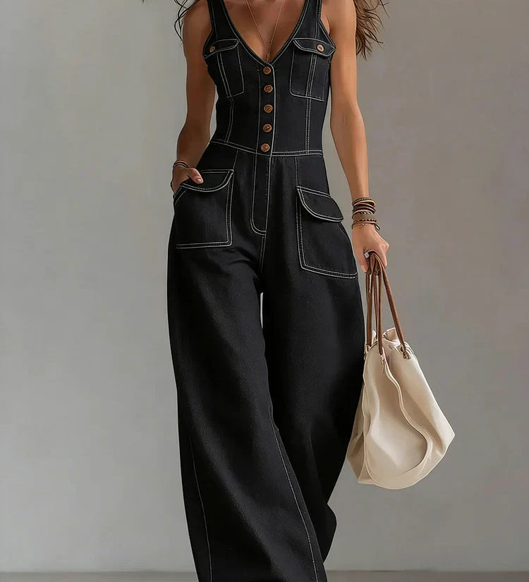 Sophie™ | Salopetă din denim ușoară