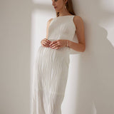 Camila | Rochie Texturată cu Valuri de Apă