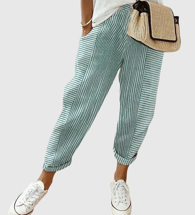 Nina – Pantaloni eleganți cu dungi