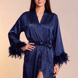 Kimono lung din satin Celiana