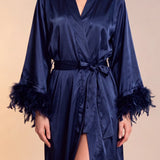 Kimono lung din satin Celiana