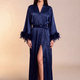 Kimono lung din satin Celiana