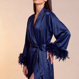 Kimono lung din satin Celiana