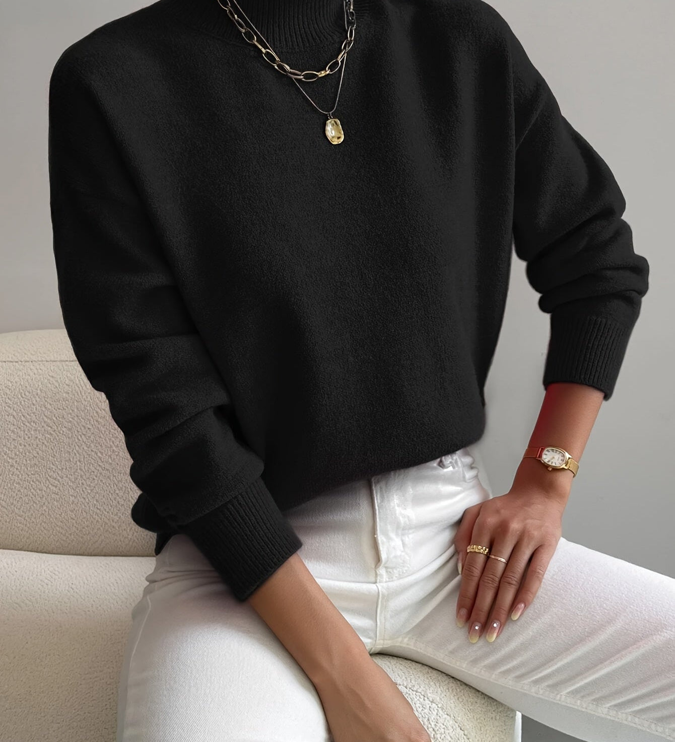 Marilena | Pulover elegant cu guler rulat