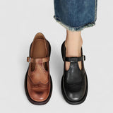 Marie | Pantofi clasici mary jane cu model perforat