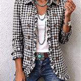Claudia | Sacou cu pliuri Gingham