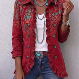 Sylvie | Jachetă Bohemian Paisley cu Volane