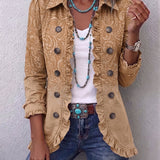 Christine | Western Patroon Print Ruches Jas