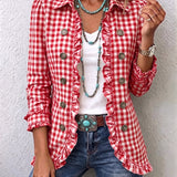 Claudia | Sacou cu pliuri Gingham
