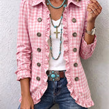 Claudia | Sacou cu pliuri Gingham