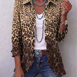 Jacqueline | Sacou plisat cu imprimeu leopard