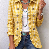 Claudia | Sacou cu pliuri Gingham