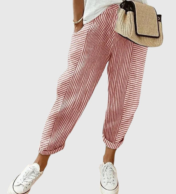 Nina – Pantaloni eleganți cu dungi
